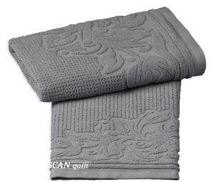 Bavlněný ručník BELLA šedá osuška 70 x 140 cm