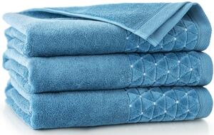 Egyptská bavlna ručníky a osuška Diamond - tmavě modrá Velikost: ručníček 30 x 50