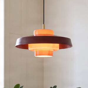 NOLA Závěsné světlo Rico, červené, Ø 38 cm, kov/sklo, Červená, Obývací pokoj / jídelna, kov, Design