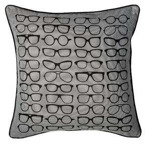 Povlak SMART brýle šedočerná 45 x 45 cm