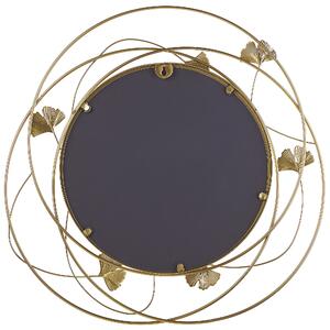 Nástěnné zrcadlo kovové ø 47 cm zlaté ANGLET