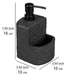 Černý dávkovač mýdla z polyresinu 0.38 l - Wenko