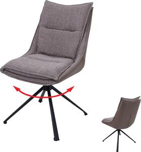 Jídelní židle HWC-N71, kuchyňská židle, otočná, látka/textil (420g/m²) Oeko-Tex béžová