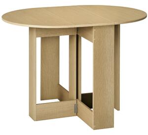 HOMCOM Skládací Jídelní Stůl Kuchyňský Stůl se 2 Sklopnými Křídly Skládací Stůl pro 2-4 Osoby 104x76x73,7 cm Dub | Aosom