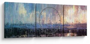 Obraz - Abstrakce (s hodinami) (90x30 cm)