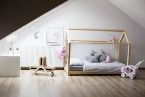 Dětská postel z masivu DOMEČEK - TYP A 160x70 cm