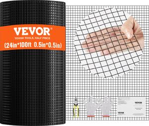 VEVOR drát pro voliéry 61 x 3048 cm, zahradní plot, role z drátěného pletiva 1,06 mm, drátěný plot s vinylovým povrchem pro zábrany kurníků, ohrady pro králíky a hady, ohrady pro drůbež