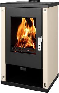 Krbová kamna Verso Theia - 9 kW | Boční panely v barvě slonoviny a moderní design