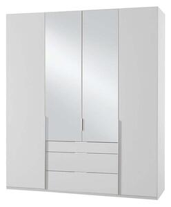 Skříň Moritz - 180x236x58 cm (bílá, zrcadlo)