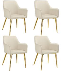 Tectake® Avane křeslo v sametovém vzhledu, čalouněné 55 x 63,5 x 86,5 cm