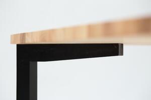 Černý jídelní stůl se zaoblenými nohami Ragaba TRIVENTI, 120 x 80 cm