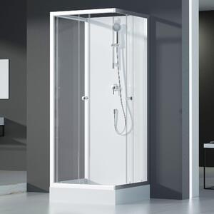 Kompletní sprchový kout MARWELL Kompletní sprchový kout White Dream 80 x 80 x 200 cm - kompletní sada včetně sprchové vaničky a baterie - oboustranná montáž - vysoce kvalitní hliníkový profilový systém