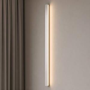 Lucande LED nástěnné světlo Kinsley, 90 cm, nikl, stmívatelné,, stmívatelný, Hliník / šedá / zinek, Obývací pokoj / jídelna, kov, Moderní