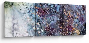 Obraz - Abstrakce (s hodinami) (90x30 cm)