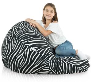 Sedací vak Primabag Mega Sako Design zebra