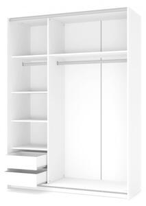 Šatní skříň LINA 1 s posuvnými dveřmi - dub sonoma/bílá