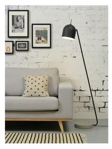 Černo-šedá stojací lampa s kovovým stínidlem (výška 147 cm) Madrid – it's about RoMi