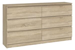 Topeshop M6 140 SON 2X3, Dub, 6 zásuvka/zásuvek, Dřevotřískové desky, Jednobarevný, Moderní, Dřevotřískové desky