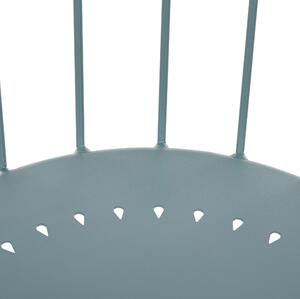 Sada 4 kovových zahradních židlí světle modrá CALVI