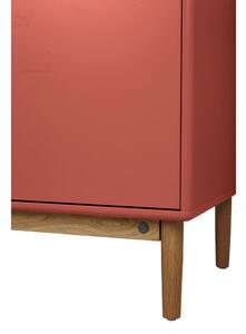 Červená závěsná skříňka s umyvadlem bez baterie 80x62 cm Color Bath – Tom Tailor