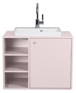 Růžová závěsná skříňka s umyvadlem bez baterie 80x62 cm Color Bath – Tom Tailor