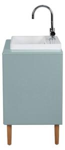 Závěsná skříňka s umyvadlem bez baterie v mentolové barvě 80x62 cm Color Bath – Tom Tailor