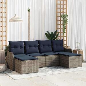 Set pohovek 6 ks Šedá Polyester 3345815
