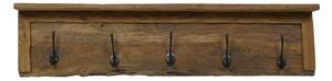 Nástěnný věšák z neopracovaného teakového dřeva HSM collection Oldie, délka 90 cm
