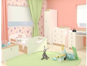 Dětská postel se šuplíkem 180x90 cm s výřezem SRDÍČKA + matrace ZDARMA!