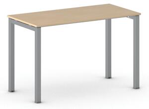 Stůl PRIMO SQUARE se šedostříbrnou podnoží 1200 x 600 x 750 mm, buk