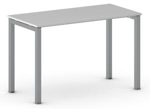 Stůl PRIMO SQUARE se šedostříbrnou podnoží 1200 x 600 x 750 mm, šedá