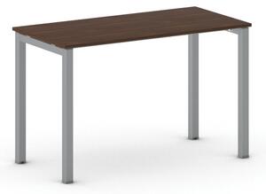 Stůl PRIMO SQUARE se šedostříbrnou podnoží 1200 x 600 x 750 mm, ořech
