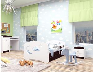 Dětská postel se šuplíkem 180x90 cm s výřezem NOČNÍ OBLOHA + matrace ZDARMA!