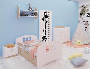 Dětská postel se šuplíkem 200x90 cm s výřezem MAŠLIČKA + matrace ZDARMA!