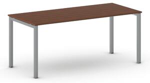 Stůl PRIMO SQUARE se šedostříbrnou podnoží 1800 x 800 x 750 mm, třešeň