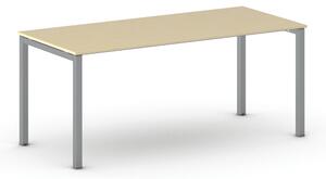 Stůl PRIMO SQUARE se šedostříbrnou podnoží 1800 x 800 x 750 mm, bříza