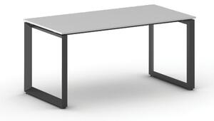 Kancelářský stůl PRIMO INSPIRE, 160x80 cm, černá podnož, šedá