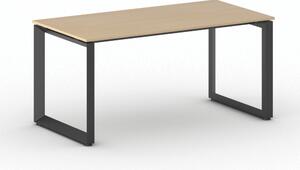 Kancelářský stůl PRIMO INSPIRE, černá podnož, 1600 x 800 mm, buk