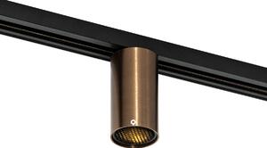 Moderní bodové svítidlo tmavě bronzové pro 1-fázový kolejnicový systém GU10 50mm - Iconic Ruby Honey