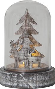 Hnědé světelné dekorace s vánočním motivem v sadě 3 ks ø 5,5 cm Kupol – Star Trading
