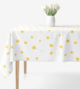 Goldea hranatý ubrus 100% bavlněné plátno - pampelišky 140 x 220 cm