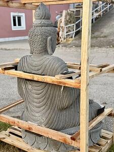 Buddha z říčního kamene s přirozenou patinou, 150 cm