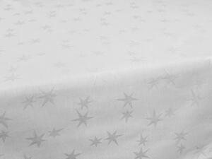 Ubrus SOLID hvězdy bílá 155 x 200 cm ovál