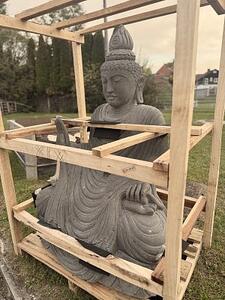 Buddha z říčního kamene s přirozenou patinou, 150 cm