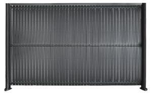 Zástěna Zahradu Plastová, PVC, Mazovia 153x250 cm Šedá Celoroční, Zástěna Pro Zahradní Plot, Odolná Proti Větru, Povětrnostním Vlivům a UV Záření
