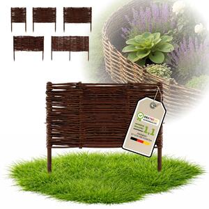 Floranica 1 kus Vrbový plot 40 cm x 50 cm – Zahradní plot z vrbového proutí Palisáda Přírodní oplocení Ohraničení záhonu