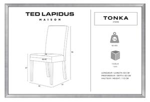 Šedohnědá židle s tmavě hnědými nohami z bukového dřeva Ted Lapidus Maison Tonka