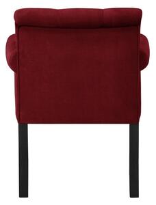 Červená židle s černými nohami z bukového dřeva Ted Lapidus Maison Flacon