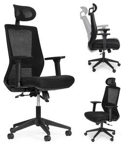 Ergonomická otočná kancelářská židle s nastavitelnou výškou černá ModernHome