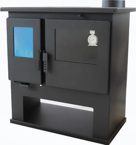 Sporák na dřevo Verso CS Lite 7,7 kW | kamna na dřevo s troubou, varnou deskou a přihrádkou na dřevo